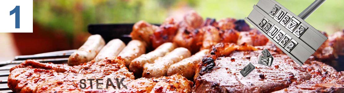 Crazy Kitchen BBQ Grillbrandeisen mit wechselbaren Buchstaben Crazy Kitchen BBQ Grillbrandeisen mit wechselbaren Buchstaben