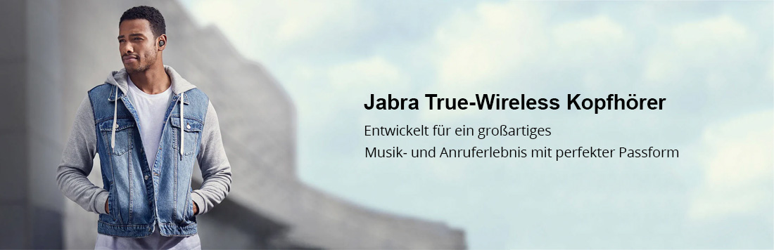 Entdecke jetzt die Jabra True-Wireless Kopfhörer Jabra Bluetooth-Kopfhörer