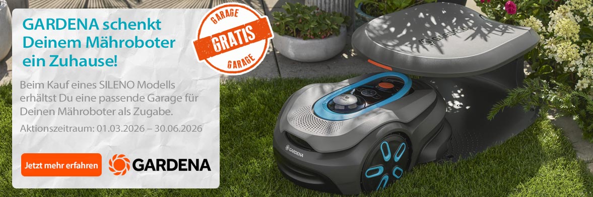 Gardena schenkt deinem Mähroboter ein Zuhause!