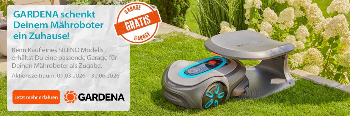 Gardena schenkt deinem Mähroboter ein Zuhause!